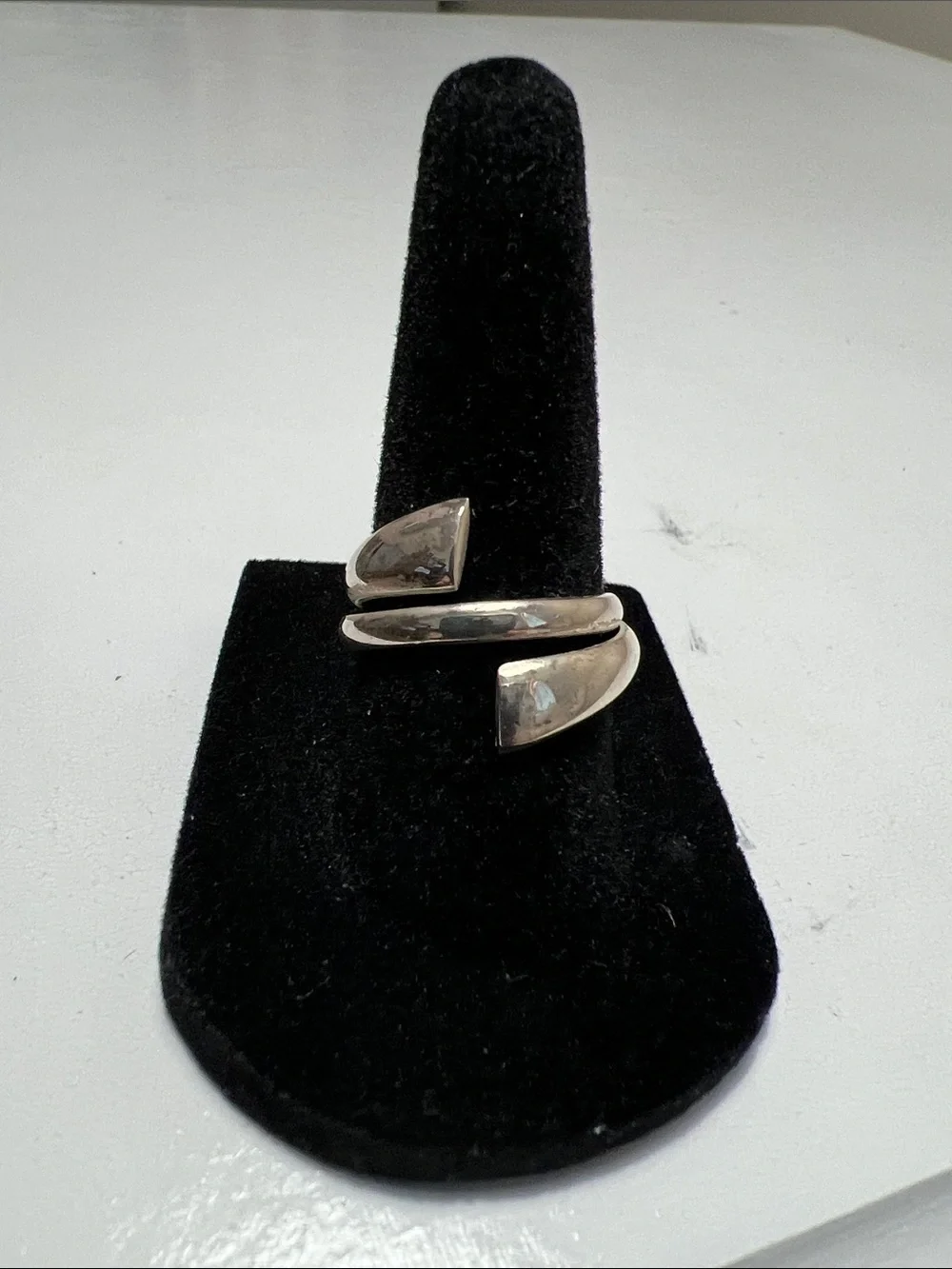 Modern Open-Ended Silver Wrap Ring - Polished 925 Sterling Silver- Heirloom